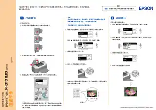 EPSON爱普生STYLUS PHOTO R310 速查手册